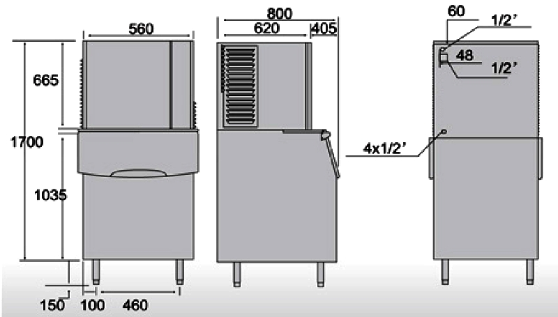 Banner Tomori JM Series crescent ice maker